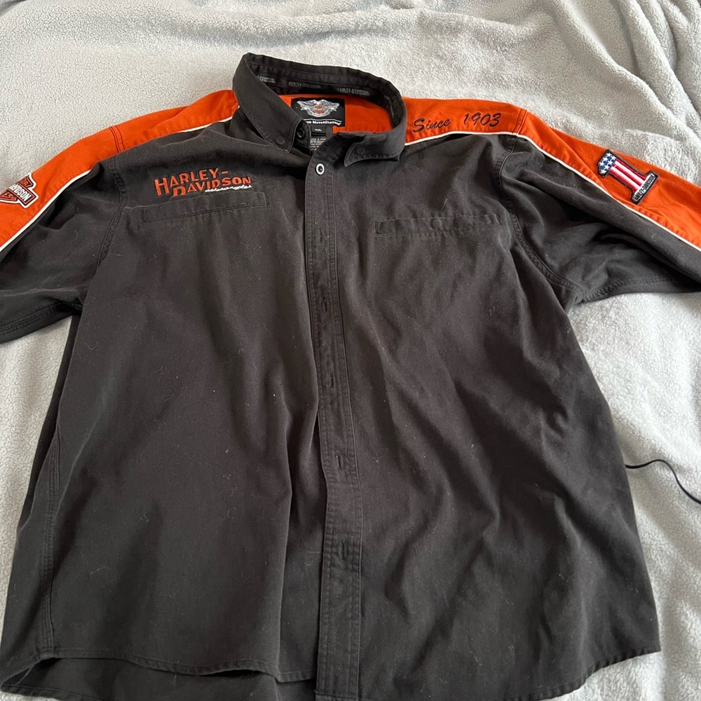 Harley Davidson button up shirt